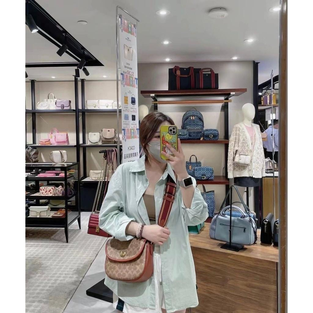 vivian美國代購✨正品 coach女生包包 Willow Saddle 復古馬鞍包 斜挎包 側背包 女包 CA094-細節圖3
