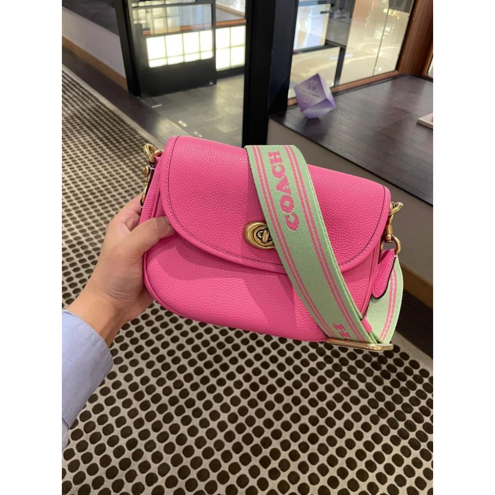 vivian美國代購✨正品 coach女生包包 Willow Saddle 復古馬鞍包 斜挎包 側背包 女包 CA094-細節圖8