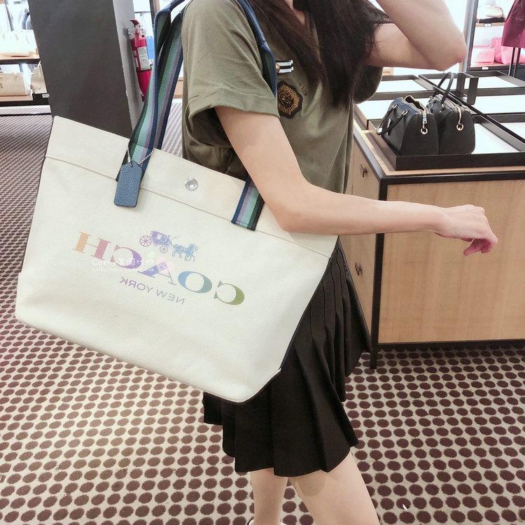 vivian美國代購✨正品 coach 女生手提包 托特包 多功能包 購物袋 F36658 F91107 附購證禮品袋-細節圖7