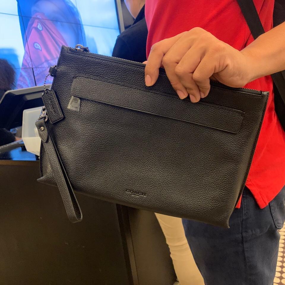 vivian美國代購✨正品 coach 男士真皮大手拿包 文件包 手拎包 29508/91285 男包-細節圖4