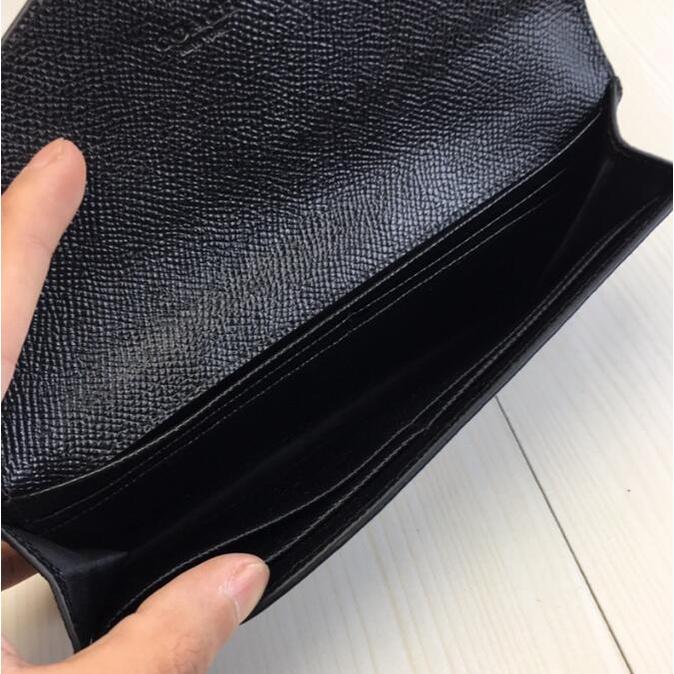 vivian美國代購✨正品 coach 女士超薄信封長夾 皮夾 防刮十字紋手拿包 多卡位 57715 女生長夾 女錢包-細節圖6