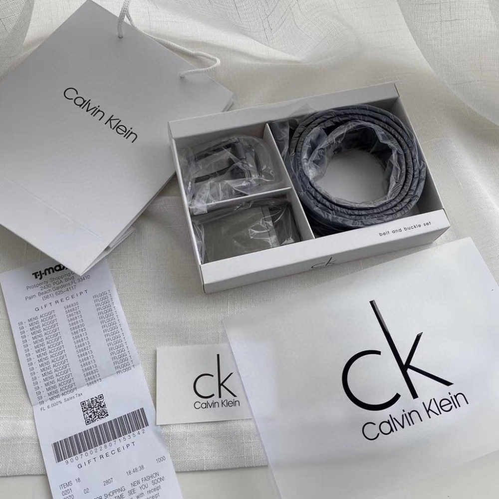 vivian美國代購✨正品 Calvin Klein  男士真皮皮帶男 ck男生皮帶 商務腰帶 皮帶 雙扣頭皮帶禮盒套裝-細節圖6