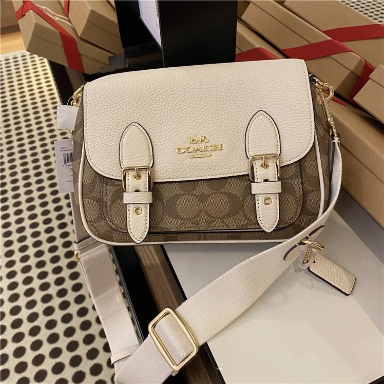 vivian美國代購✨正品 coach 女生包包 Lucy劍橋包 郵差包 女士斜挎包 單肩包 C6781 斜背包-細節圖7