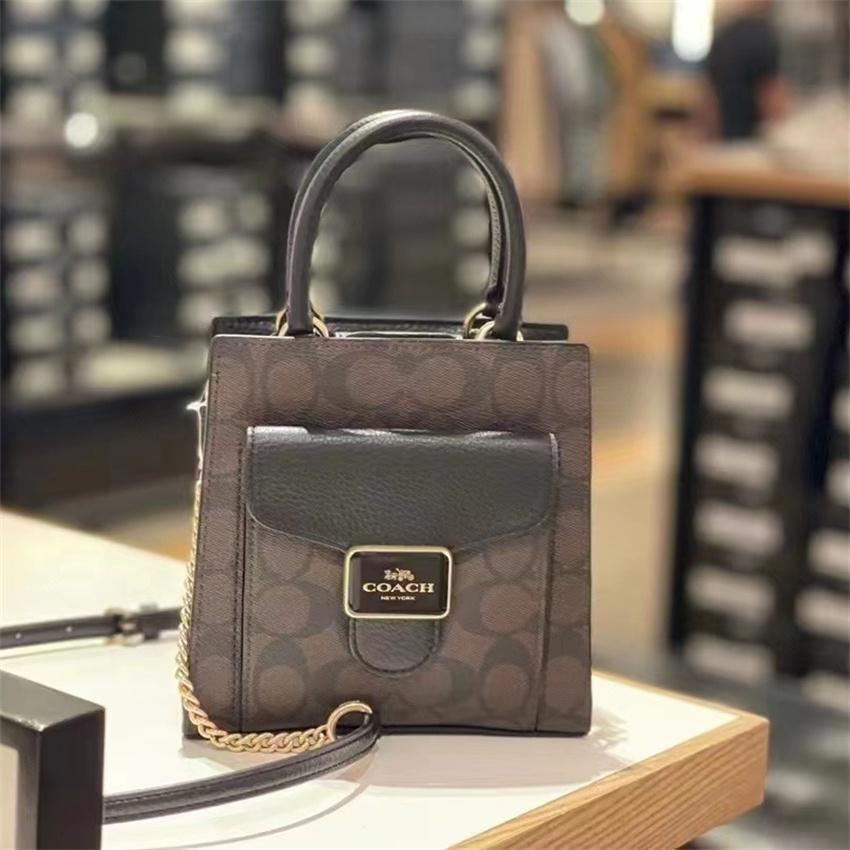 vivian美國代購✨正品 coach 女生手提包 pepper 琴譜包 側背包 斜挎包 C7227 女士皮包 女生包包-細節圖4