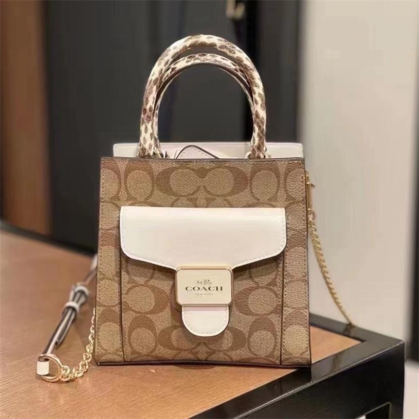 vivian美國代購✨正品 coach 女生手提包 pepper 琴譜包 側背包 斜挎包 C7227 女士皮包 女生包包-細節圖5