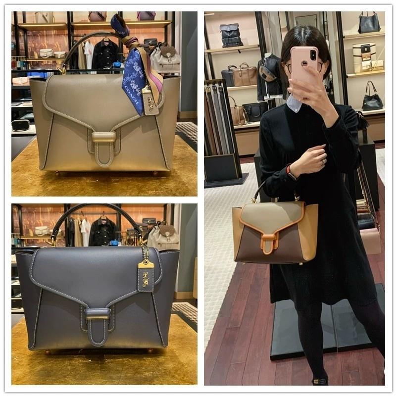 vivian美國代購✨正品 coach 女生翻蓋老花手提包 側背包 斜挎包 Tabby F76618 附購證禮品袋-細節圖5