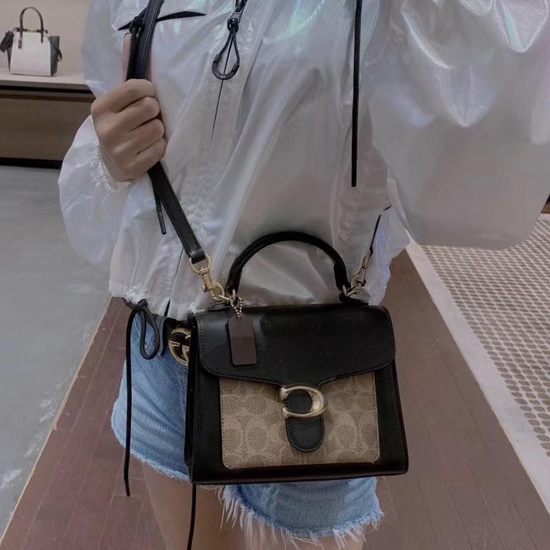 vivian美國代購✨正品 coach 女生翻蓋老花手提包 側背包 斜挎包 Tabby F76618 附購證禮品袋-細節圖7