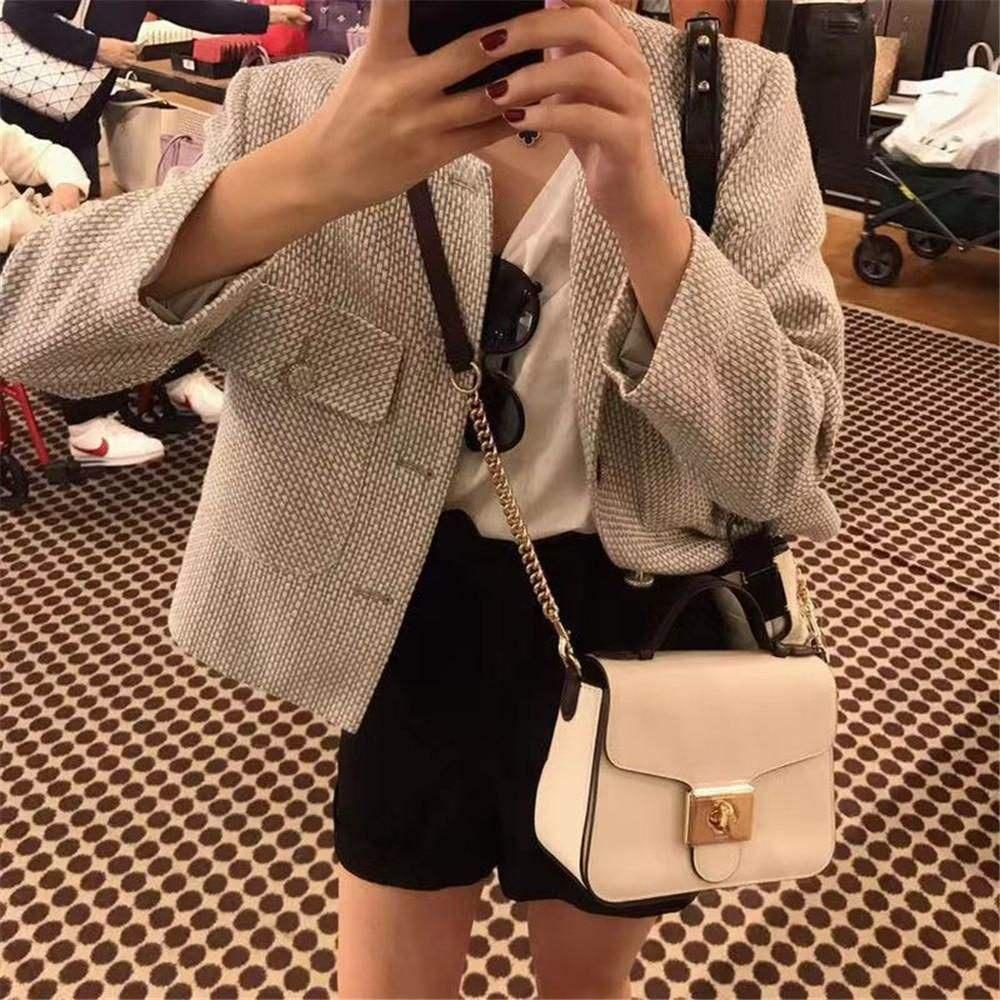 vivian美國代購✨正品 coach 女生翻蓋老花手提包 側背包 斜挎包 Tabby F76618 附購證禮品袋-細節圖9