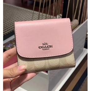 vivian美國代購✨正品 coach 女士撞色拼色三折短夾 皮夾 信封錢包 多卡位短夾零錢包 F31548 C3156-細節圖8