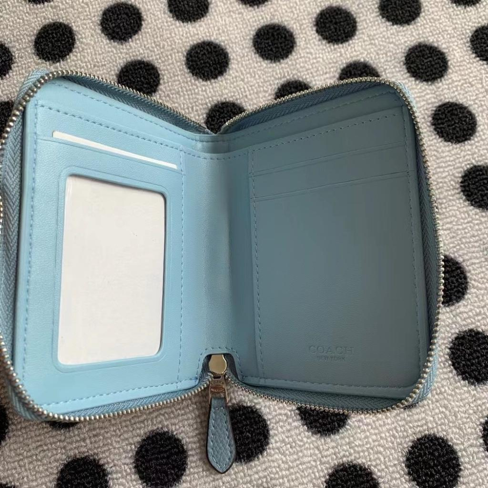 vivian美國代購✨正品 coach 女生錢包Lonnie拉鏈短錢包 錢夾 零錢包 短夾 皮夾 C8323-細節圖7