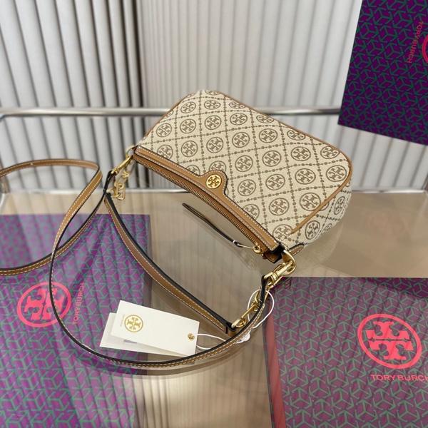 vivian美國代購✨正品 Tory Burch 女生拼接 鏈條包 TB 腋下包 手提包 麻將包 女包 側背包 單肩包-細節圖4