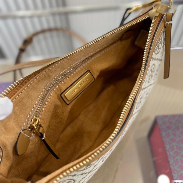 vivian美國代購✨正品 Tory Burch 女生拼接 鏈條包 TB 腋下包 手提包 麻將包 女包 側背包 單肩包-細節圖5