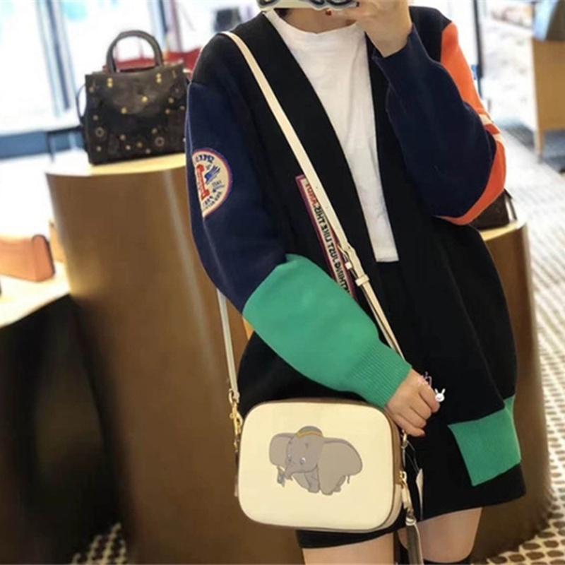 vivian美國代購✨正品 coach 女生小方包 相機包 老花拼色側背包 單肩包 F68168 F91677 附購證-細節圖6