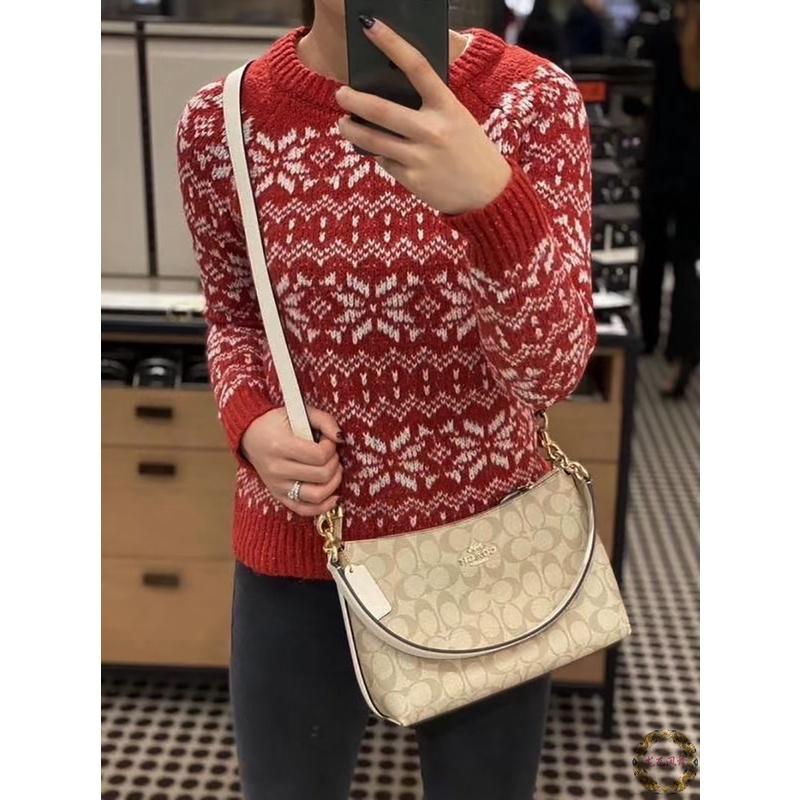 vivian美國代購✨正品 coach 女生包包 半月包 月牙包 Lewis 側背包  F85696 附購證禮品袋-細節圖7