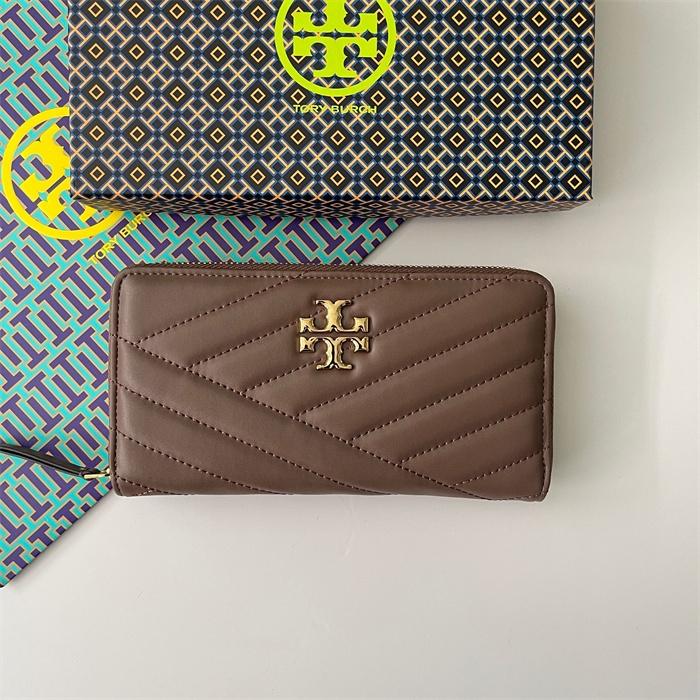 vivian美國代購✨正品 Tory Burch 女士條紋真皮長皮夾 長夾 女生錢包 TB長夾 女生皮夾 手拿包 長錢包-細節圖2