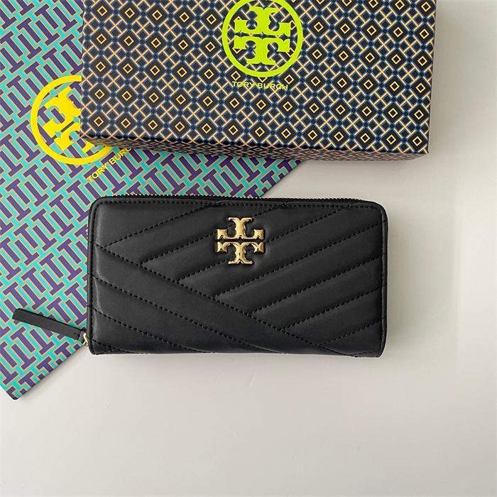 vivian美國代購✨正品 Tory Burch 女士條紋真皮長皮夾 長夾 女生錢包 TB長夾 女生皮夾 手拿包 長錢包-細節圖3