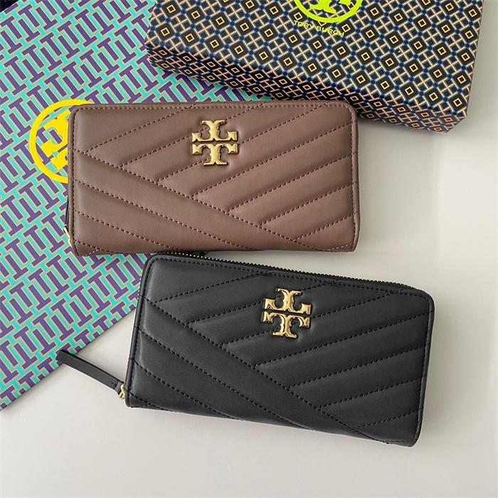 vivian美國代購✨正品 Tory Burch 女士條紋真皮長皮夾 長夾 女生錢包 TB長夾 女生皮夾 手拿包 長錢包-細節圖4