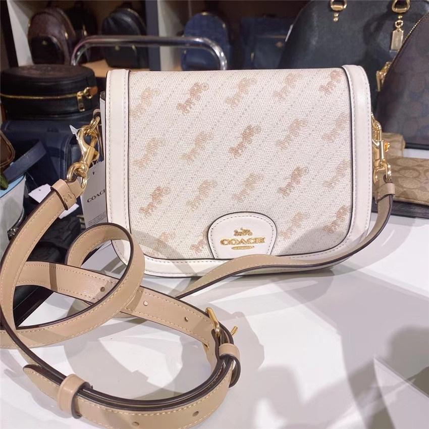 vivian美國代購✨正品 coach女士新款馬鞍包 女包 Carriage 斜挎包 c4059 單肩包 斜背包 側背包-細節圖7