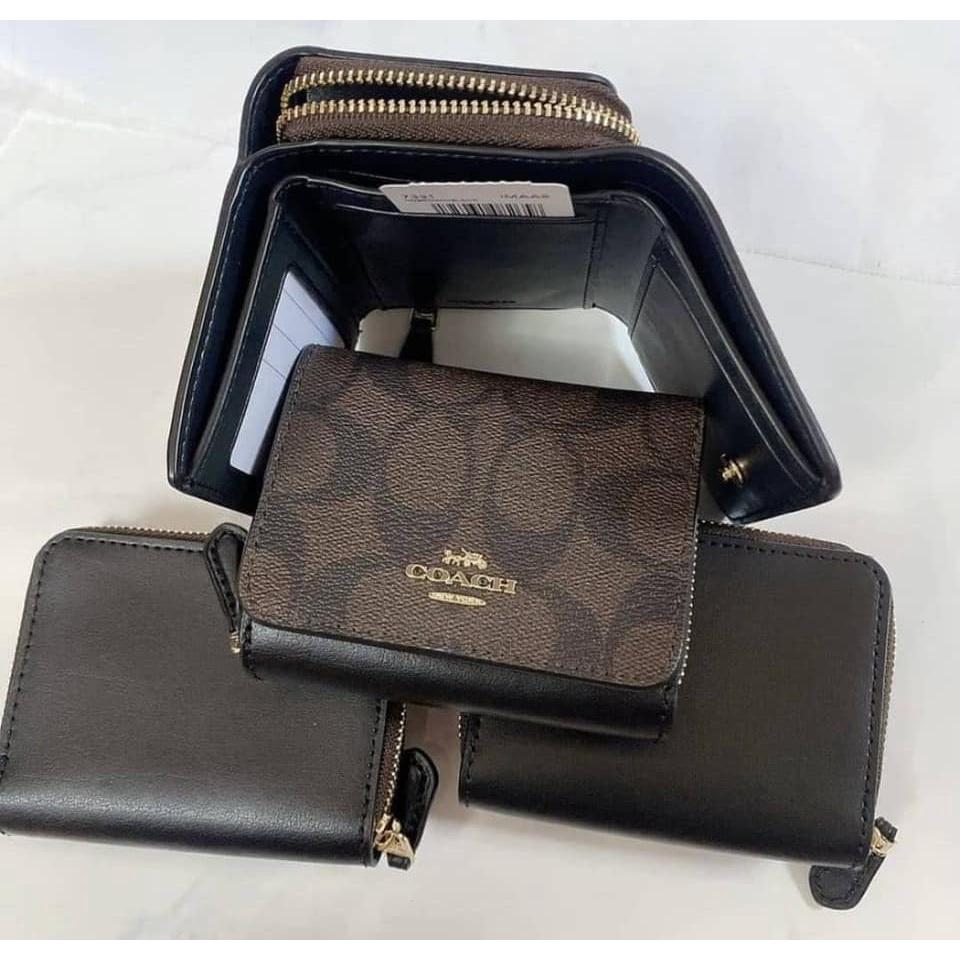 vivian美國代購✨正品 coach 女生短夾 錢包 皮夾 真皮防刮三折經典老花短款錢包 真皮零錢袋 F41302-細節圖4