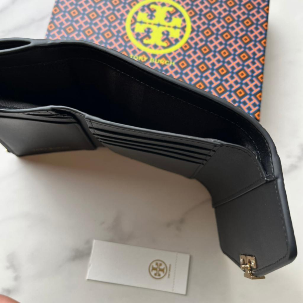 vivian美國代購✨正品 Tory Burch  女生中夾 女生短夾 tb 三折錢包 牛皮 錢包 零錢包 中短夾-細節圖9