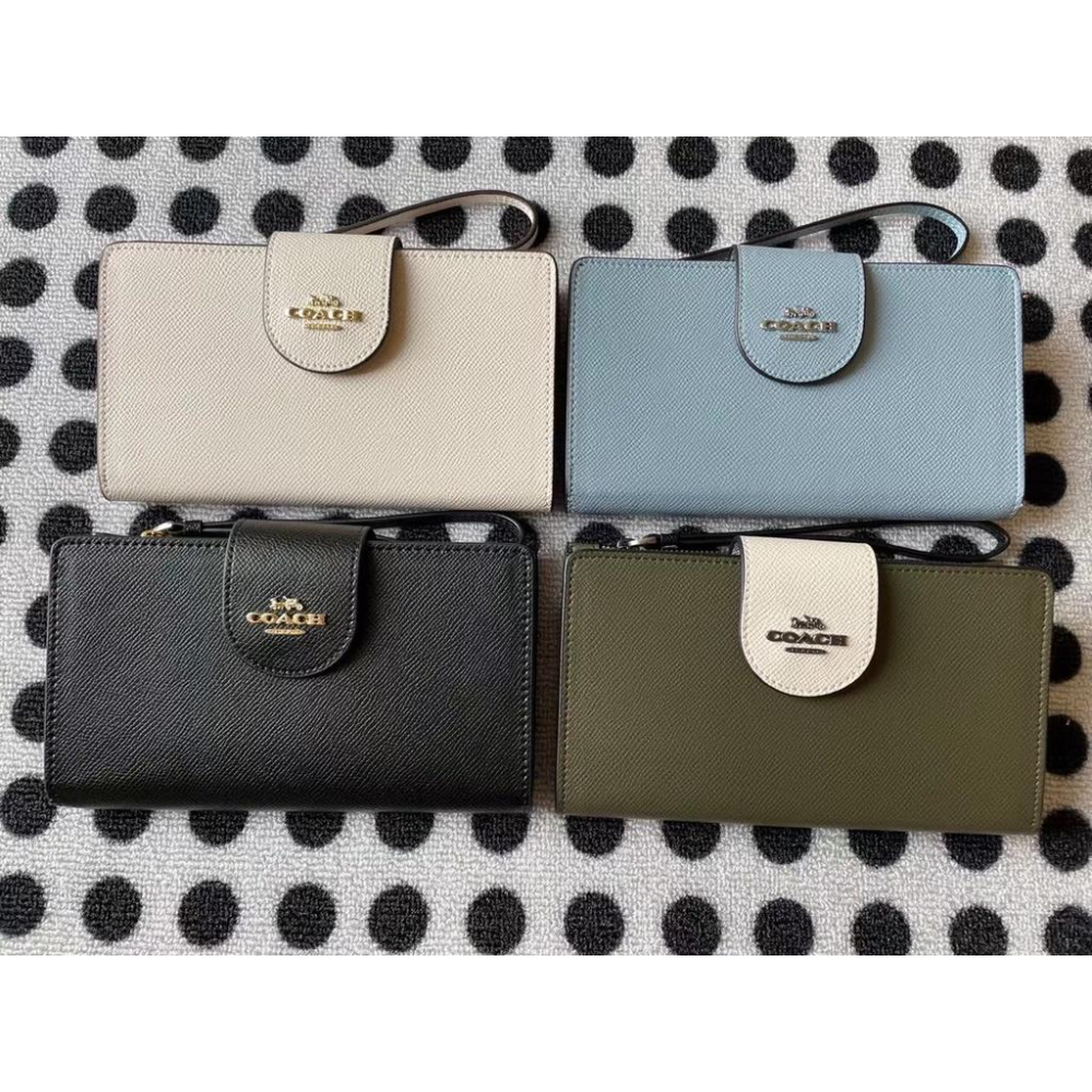 vivian美國代購✨正品  coach 中夾錢包 女生中夾 錢包 女生皮夾 按扣對折真皮長中夾 C2869/2847-細節圖3