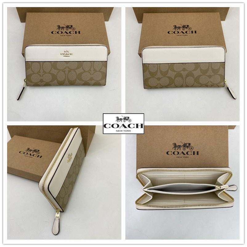 vivian美國代購✨正品 coach 女生長夾 經典款皮夾 錢包 多卡位皮夾拉鏈皮夾 錢夾 F52859 女皮包-細節圖8