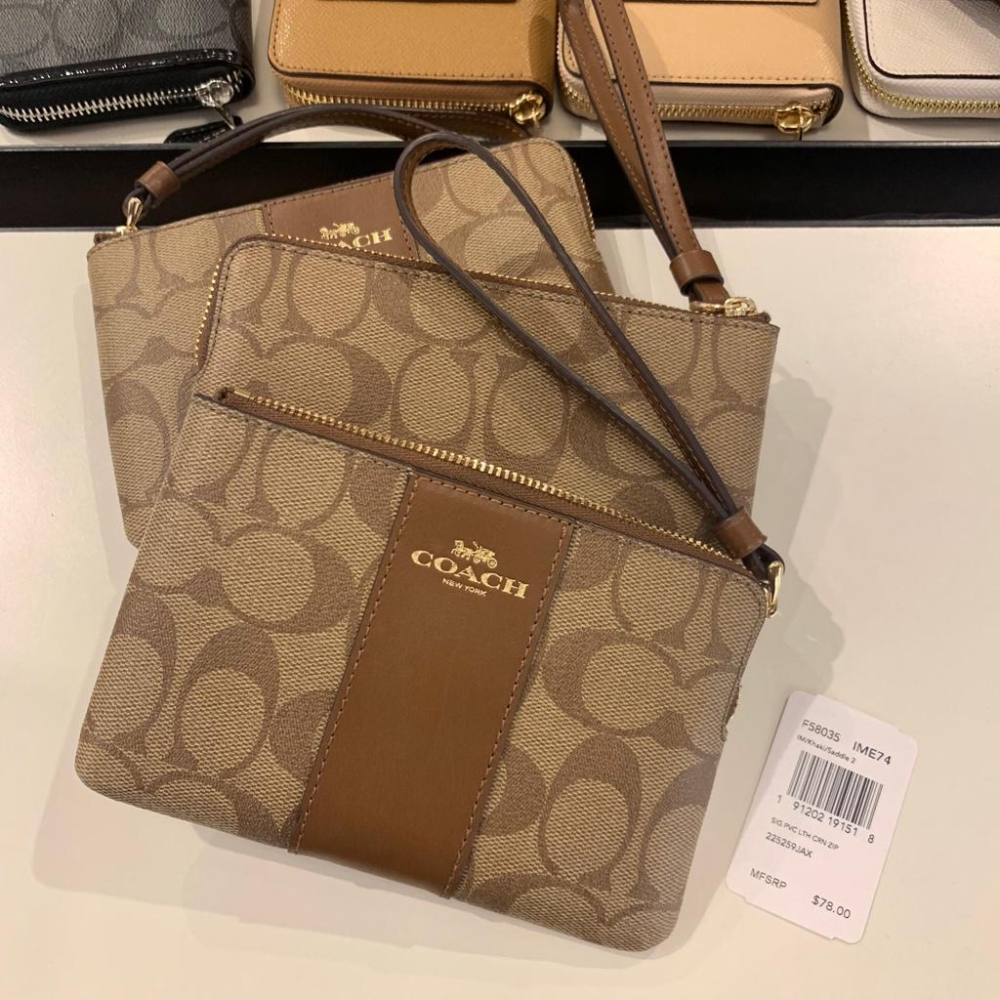 vivian美國代購✨正品 coach 女錢包 女士手腕包 零錢包 女生零錢包 拉鏈錢包鑰匙包 女夾手抓包 小錢包-細節圖5