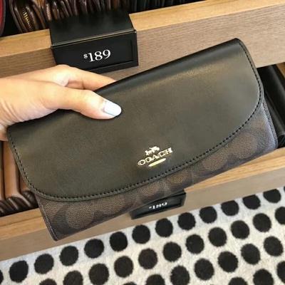 vivian美國代購✨正品 coach 女士皮夾 長夾 手拿包 錢包 F57715 F54022 女生長夾 女用錢包-細節圖5