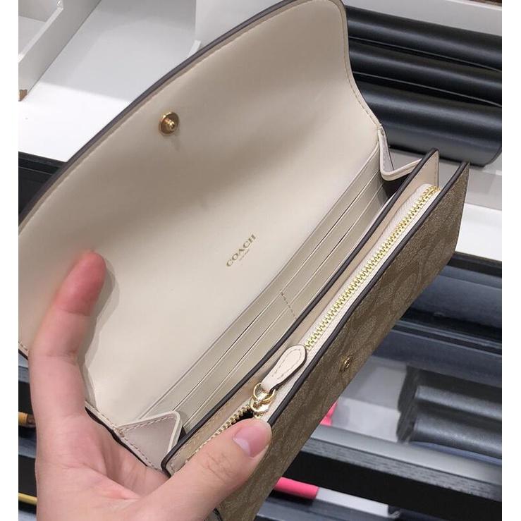 vivian美國代購✨正品 coach 女士皮夾 長夾 手拿包 錢包 F57715 F54022 女生長夾 女用錢包-細節圖9