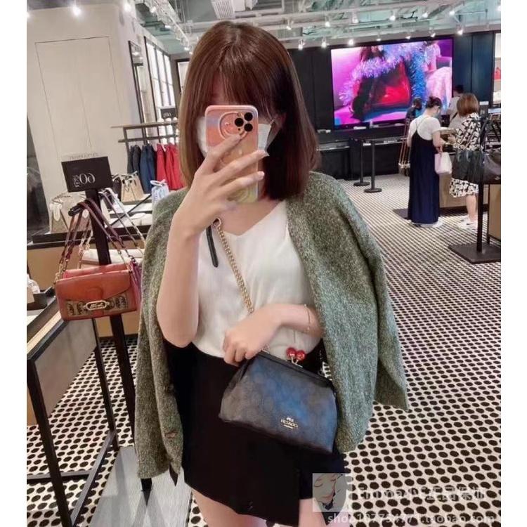 vivian美國代購✨正品 coach 女士吻鎖包 純色/印花單肩斜背包 時尚女包 1451/1452 女生包包-細節圖3