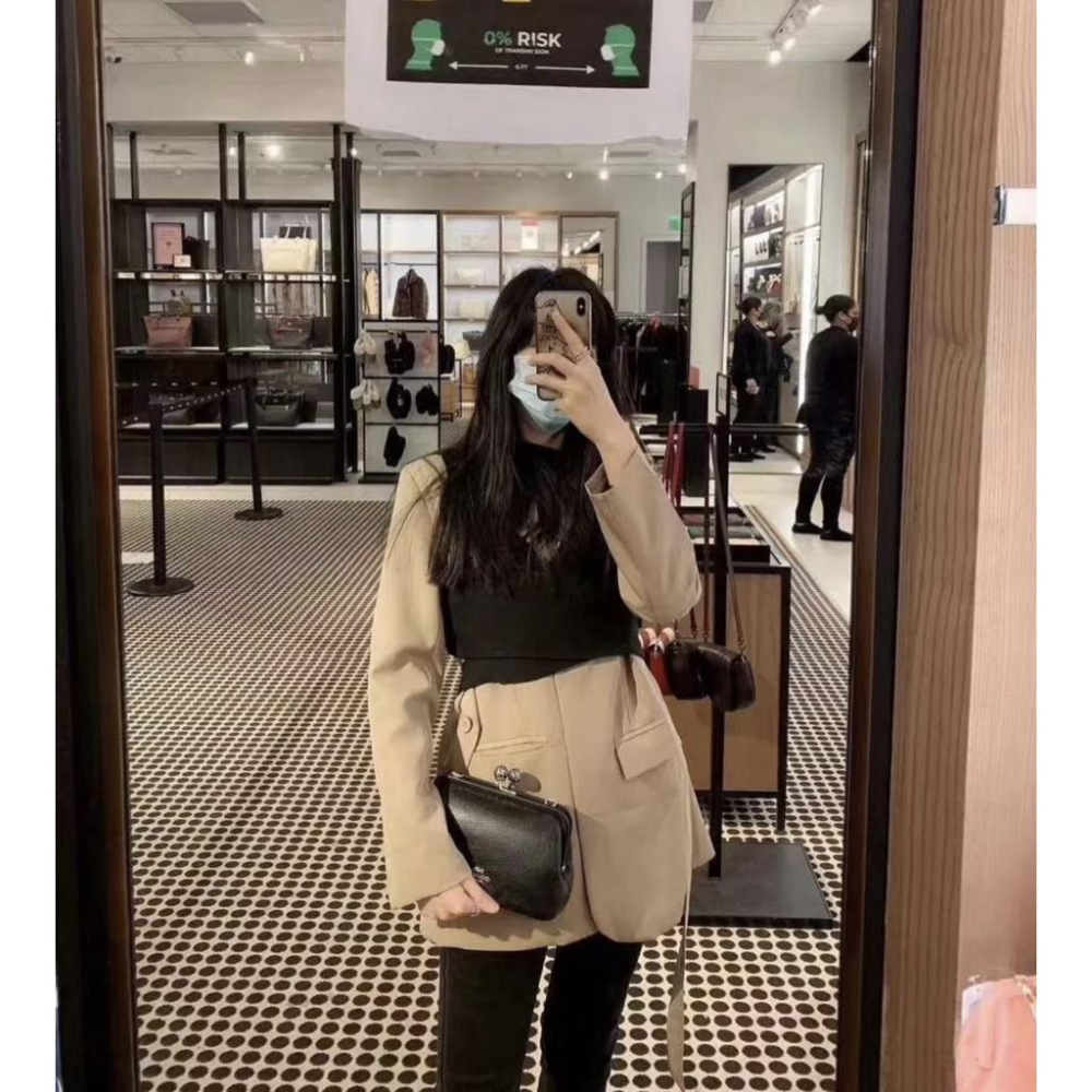 vivian美國代購✨正品 coach 女士吻鎖包 純色/印花單肩斜背包 時尚女包 1451/1452 女生包包-細節圖4