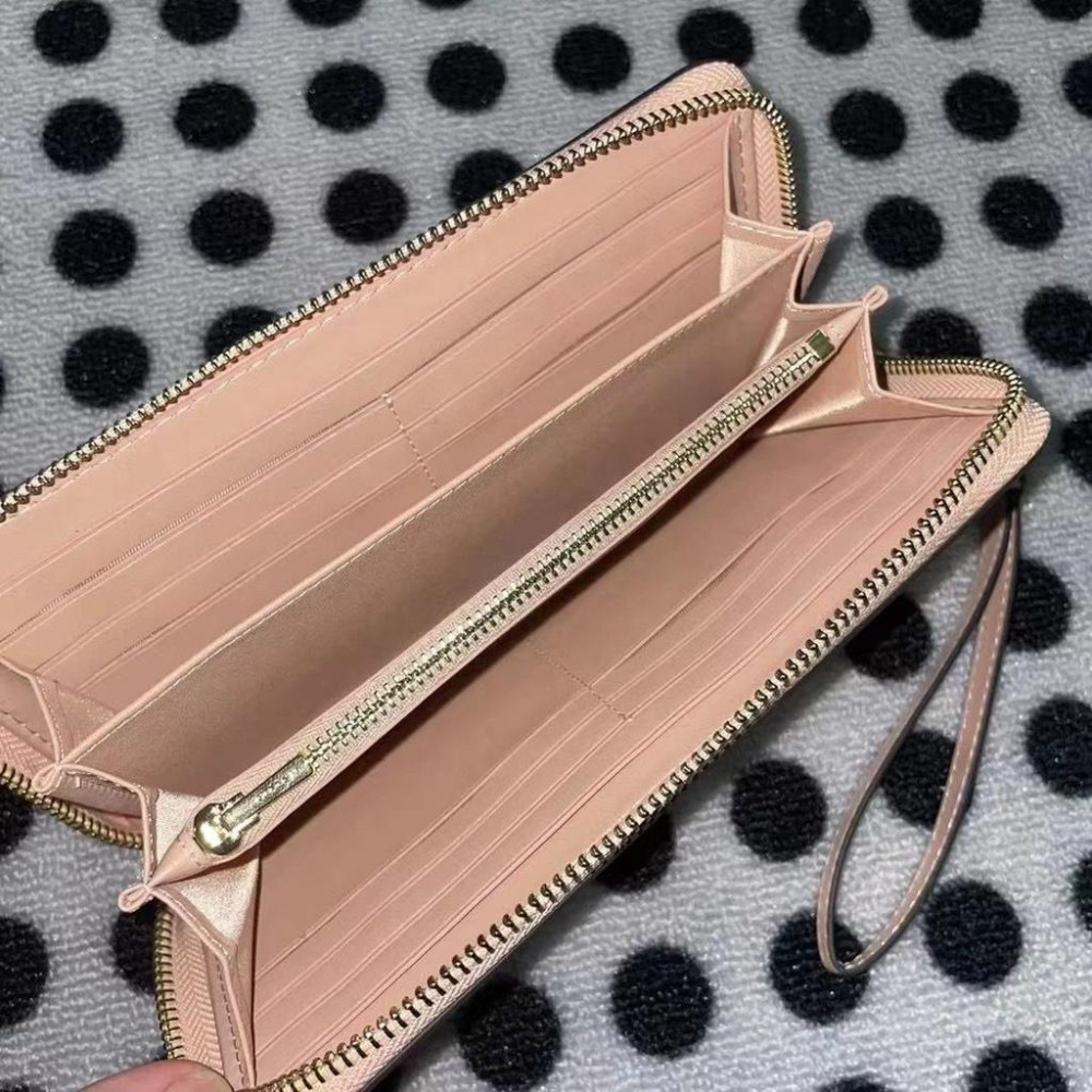 vivian美國代購✨正品 coach 女士新款拉鏈長款手腕包 女生長夾 手拿包 錢包 手機包 8695-細節圖8