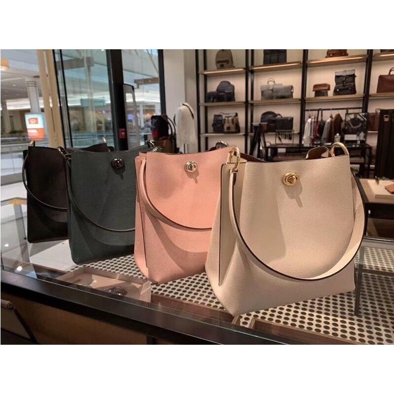 vivian美國代購✨正品 coach 女生包包 水桶包 流浪包 斜挎包 鏈條單肩包 F76669 附購證禮品袋-細節圖2