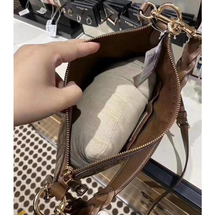 vivian美國代購✨正品 coach 女生包包 水桶包 流浪包 斜挎包 鏈條單肩包 F76669 附購證禮品袋-細節圖5