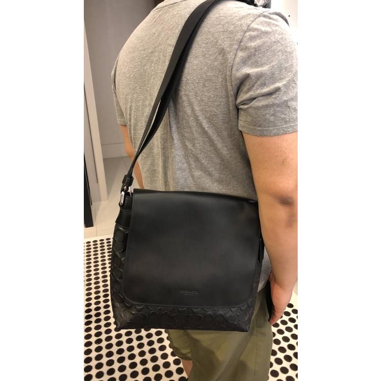 vivian美國代購✨正品 coach 男士側背包 公文包 單肩包 商務斜挎包 F68014 附購證禮品袋 男包-細節圖6