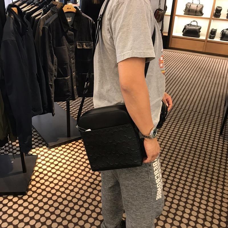 vivian美國代購✨正品 coach 男士側背包 公文包 單肩包 商務斜挎包 F68014 附購證禮品袋 男包-細節圖7