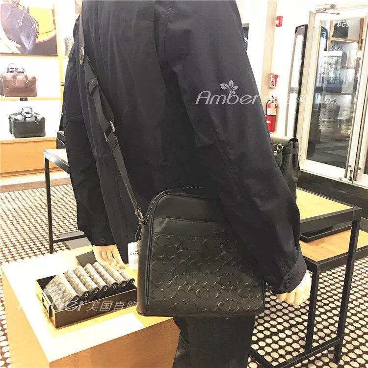 vivian美國代購✨正品 coach 男士側背包 公文包 單肩包 商務斜挎包 F68014 附購證禮品袋 男包-細節圖8