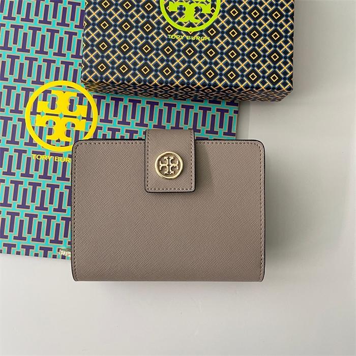 vivian美國代購✨正品 Tory Burch 女士按扣真皮錢包 TB 短夾 中夾 女生中短夾 女生短錢包  零錢包-細節圖2