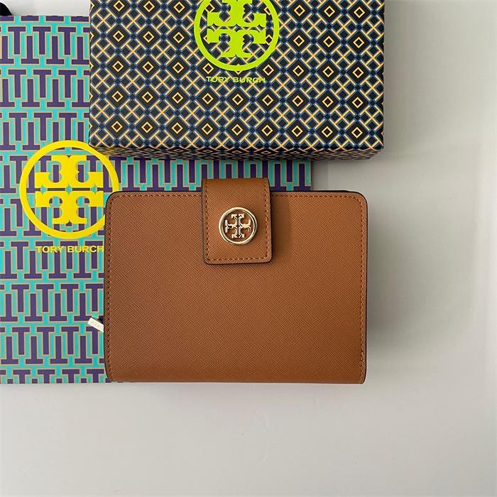 vivian美國代購✨正品 Tory Burch 女士按扣真皮錢包 TB 短夾 中夾 女生中短夾 女生短錢包  零錢包-細節圖4