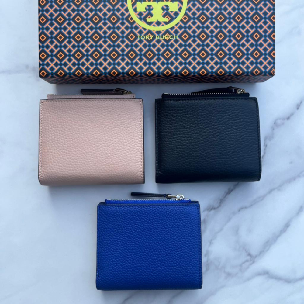 vivian美國代購✨正品 Tory Burch 新品 新款短款錢包 TB 牛皮 女生短夾 小錢包 女生皮夾 零錢包-細節圖2