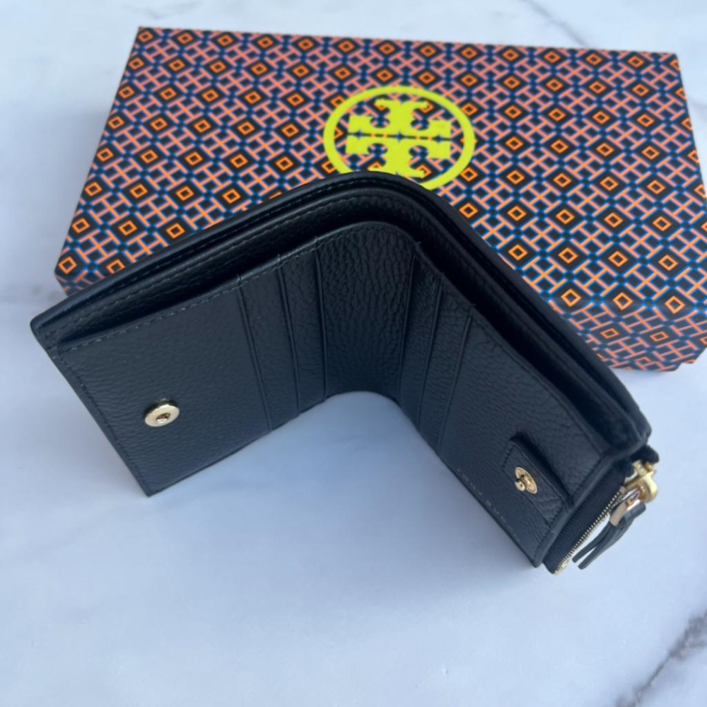 vivian美國代購✨正品 Tory Burch 新品 新款短款錢包 TB 牛皮 女生短夾 小錢包 女生皮夾 零錢包-細節圖6