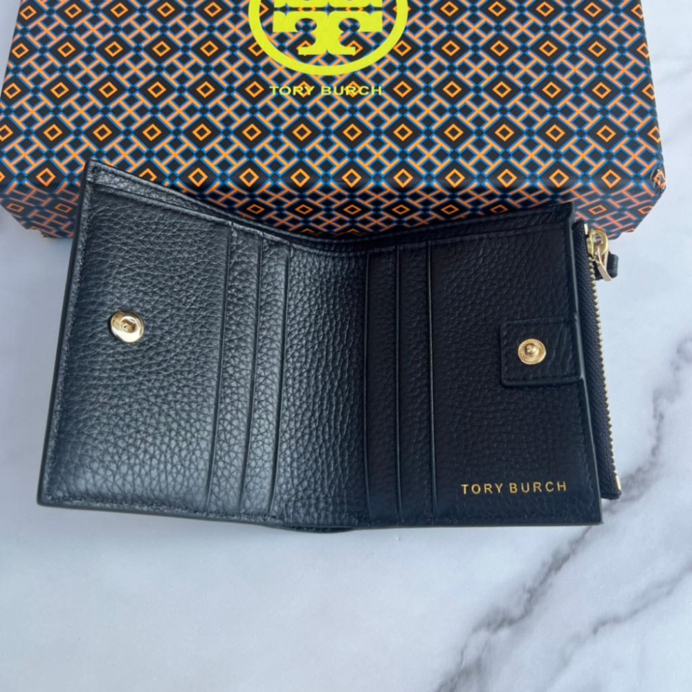 vivian美國代購✨正品 Tory Burch 新品 新款短款錢包 TB 牛皮 女生短夾 小錢包 女生皮夾 零錢包-細節圖8