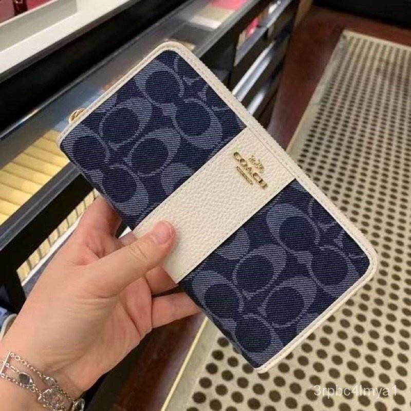 vivian美國代購✨正品 coach 女生經典長夾 真皮拉鏈錢夾 多卡位女生皮夾 手拿包 錢包 C3547 F5237-細節圖2
