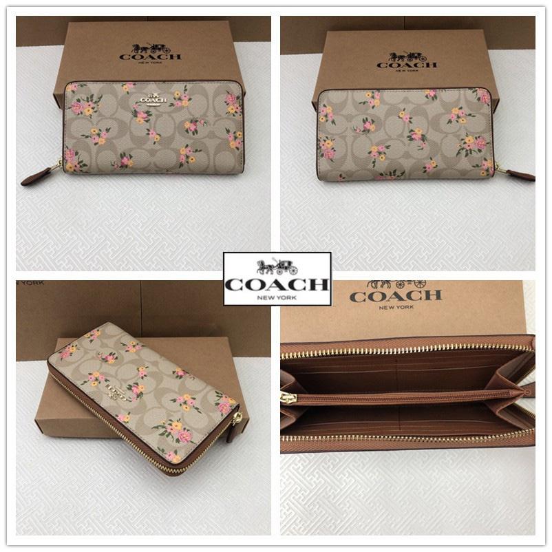 vivian美國代購✨正品 coach 女生經典長夾 真皮拉鏈錢夾 多卡位女生皮夾 手拿包 錢包 C3547 F5237-細節圖5