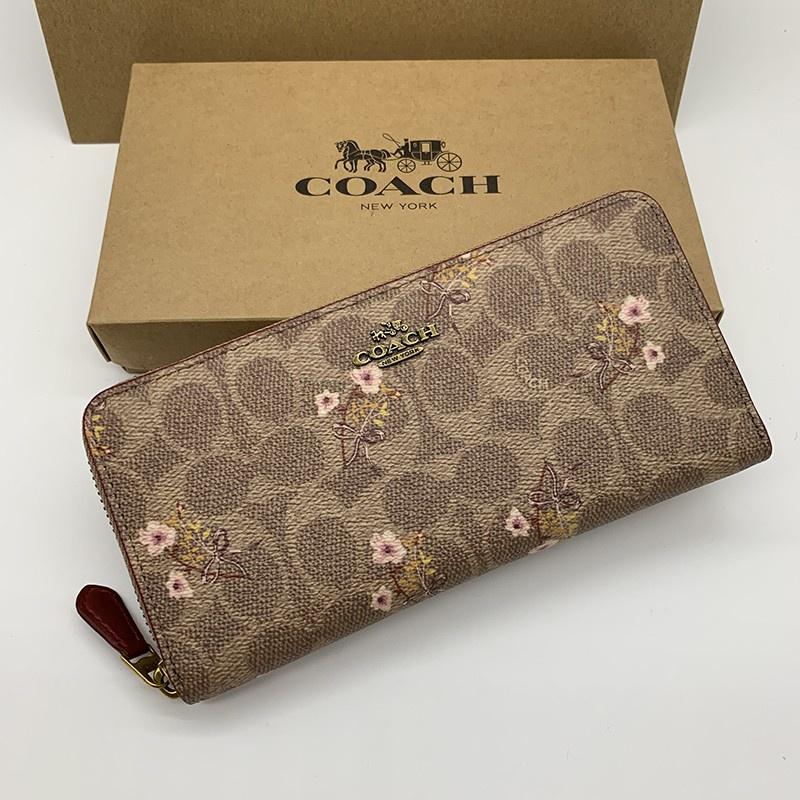 vivian美國代購✨正品 coach 女生經典長夾 真皮拉鏈錢夾 多卡位女生皮夾 手拿包 錢包 C3547 F5237-細節圖7