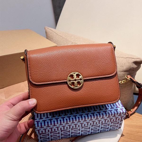 vivian美國代購✨正品 Tory Burch 女士翻蓋鏈條包 TB 側背包 小方包 大logo 晚宴包 女包 單肩包-細節圖5