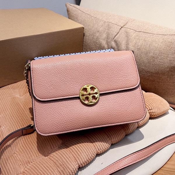 vivian美國代購✨正品 Tory Burch 女士翻蓋鏈條包 TB 側背包 小方包 大logo 晚宴包 女包 單肩包-細節圖6