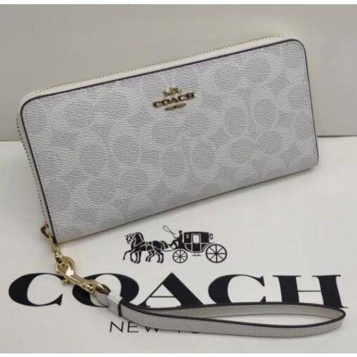 vivian美國代購✨正品 coach 女生錢包 新款拉鏈長夾 手提 手腕包 C4452 女生長夾 女用錢包-細節圖2