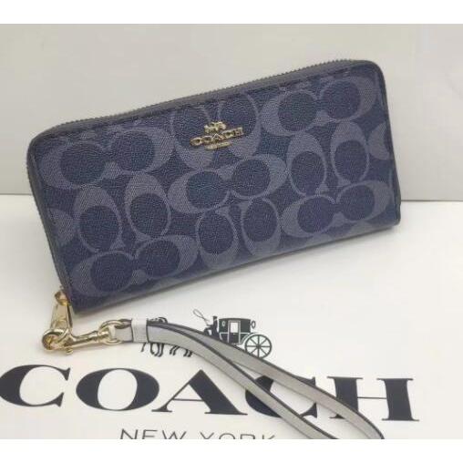 vivian美國代購✨正品 coach 女生錢包 新款拉鏈長夾 手提 手腕包 C4452 女生長夾 女用錢包-細節圖4