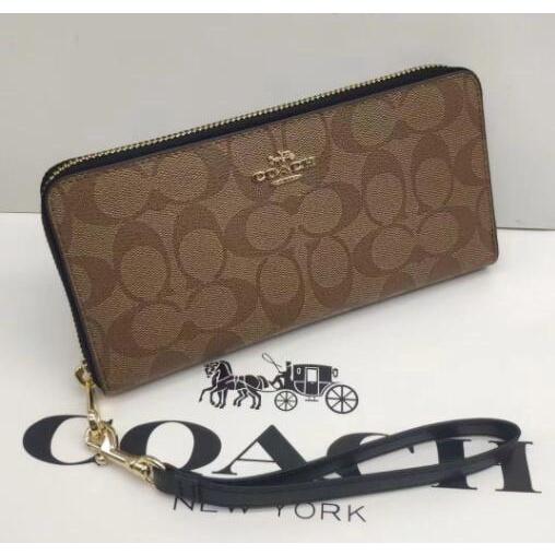 vivian美國代購✨正品 coach 女生錢包 新款拉鏈長夾 手提 手腕包 C4452 女生長夾 女用錢包-細節圖6